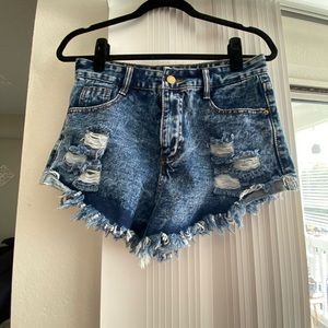 S High waisted denim shorts